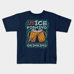 Ice Fishing Funny Humor Quotes Sayings Kids T-Shirt